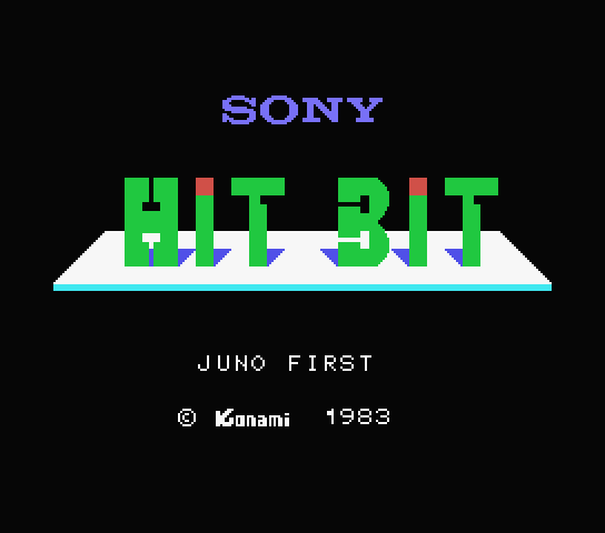 Juno First title screen for MSX